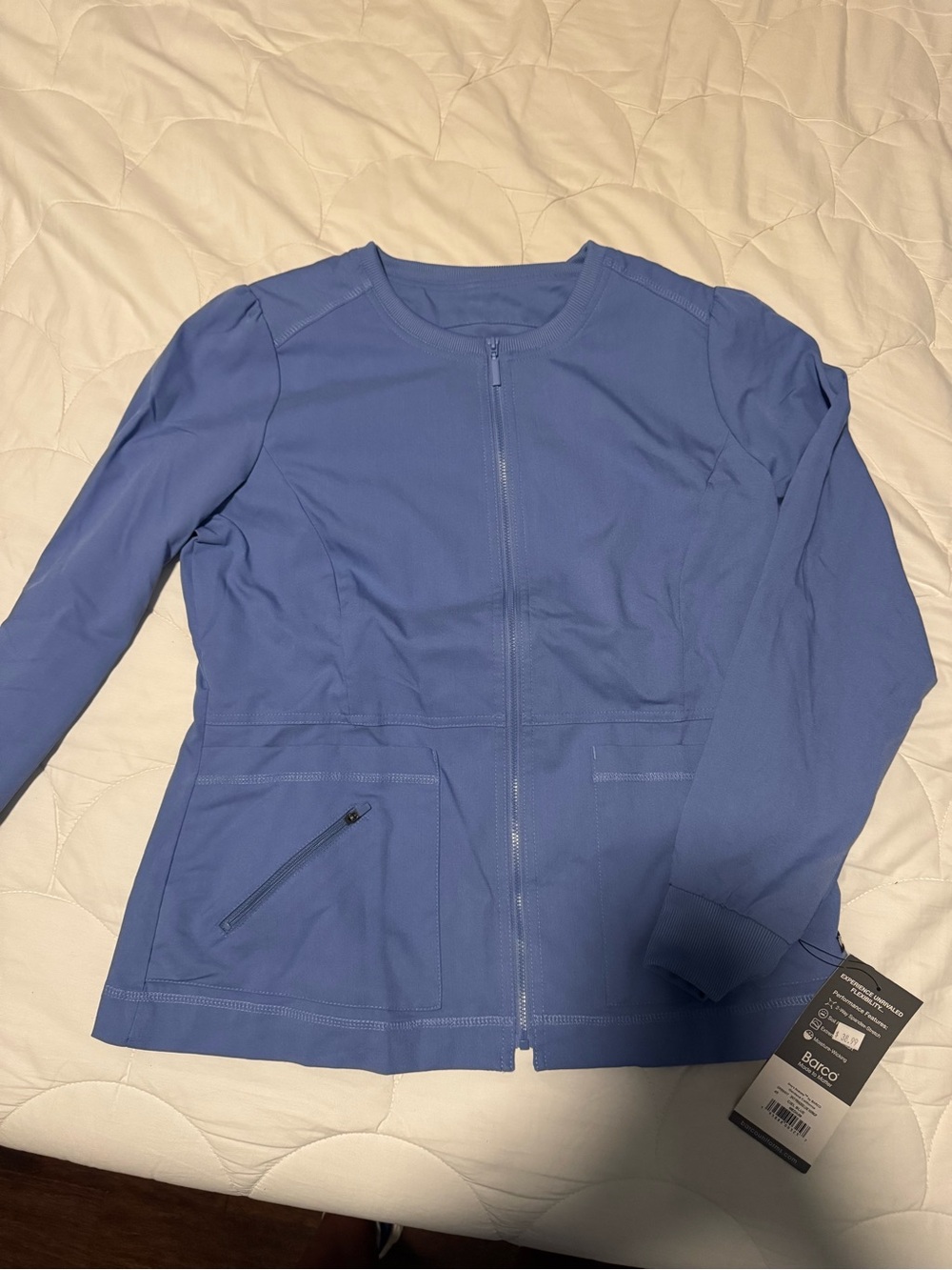 Grey's Anatomy Women's Periwinkle Zip-Front Utility Jacket